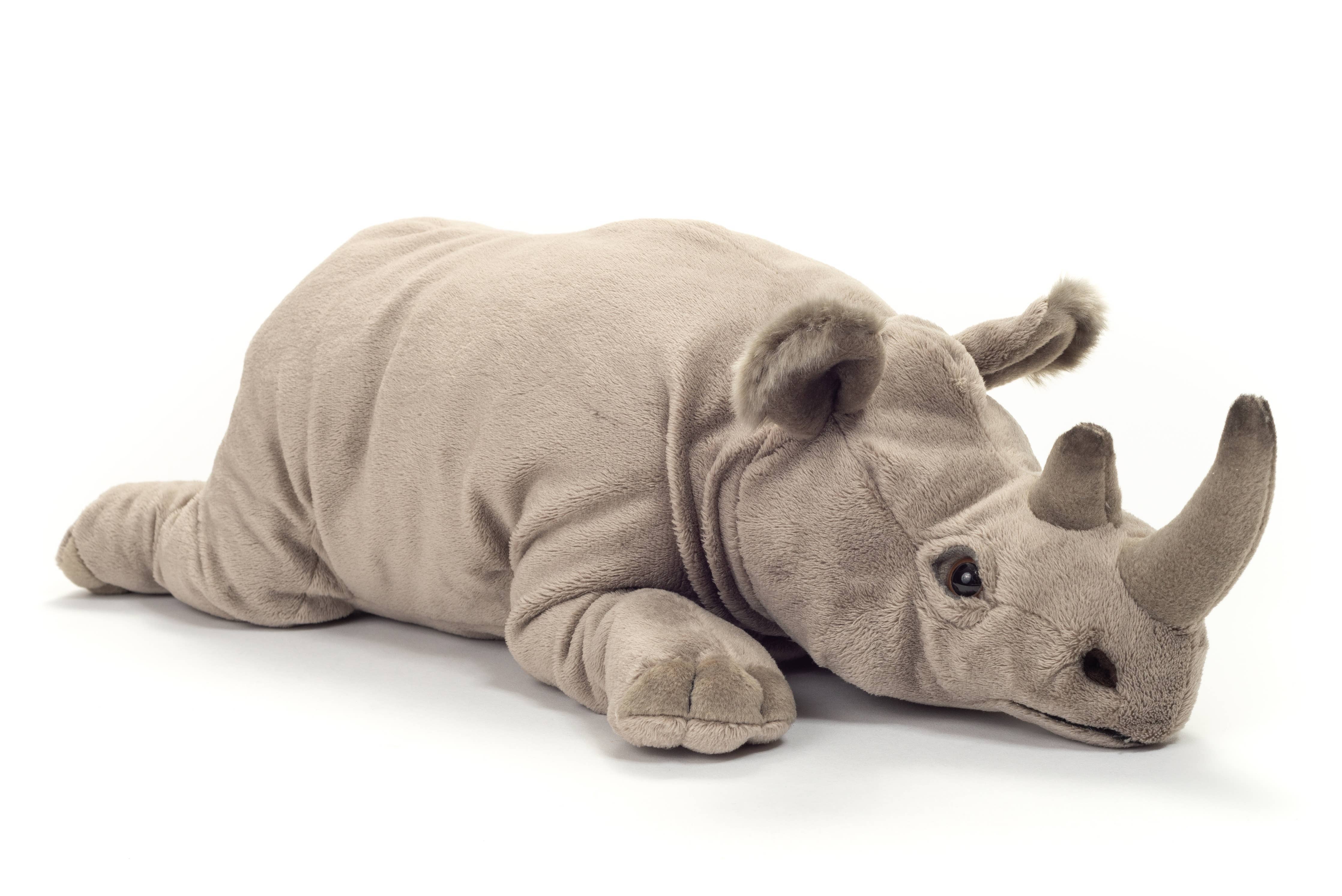 Lifelike Rhinoceros Lying 45 cm - plush toy by Teddy Hermann、mySite、g9winljtr