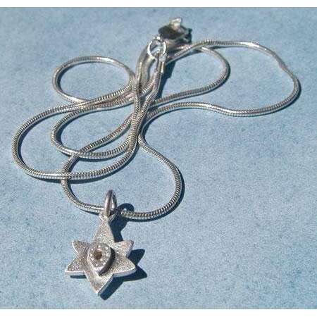 Emily Rosenfeld Sterling Silver Star of David Necklace、mySite、topwebapps