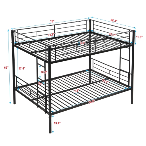 METAL BUNK BED WHITE、、casual