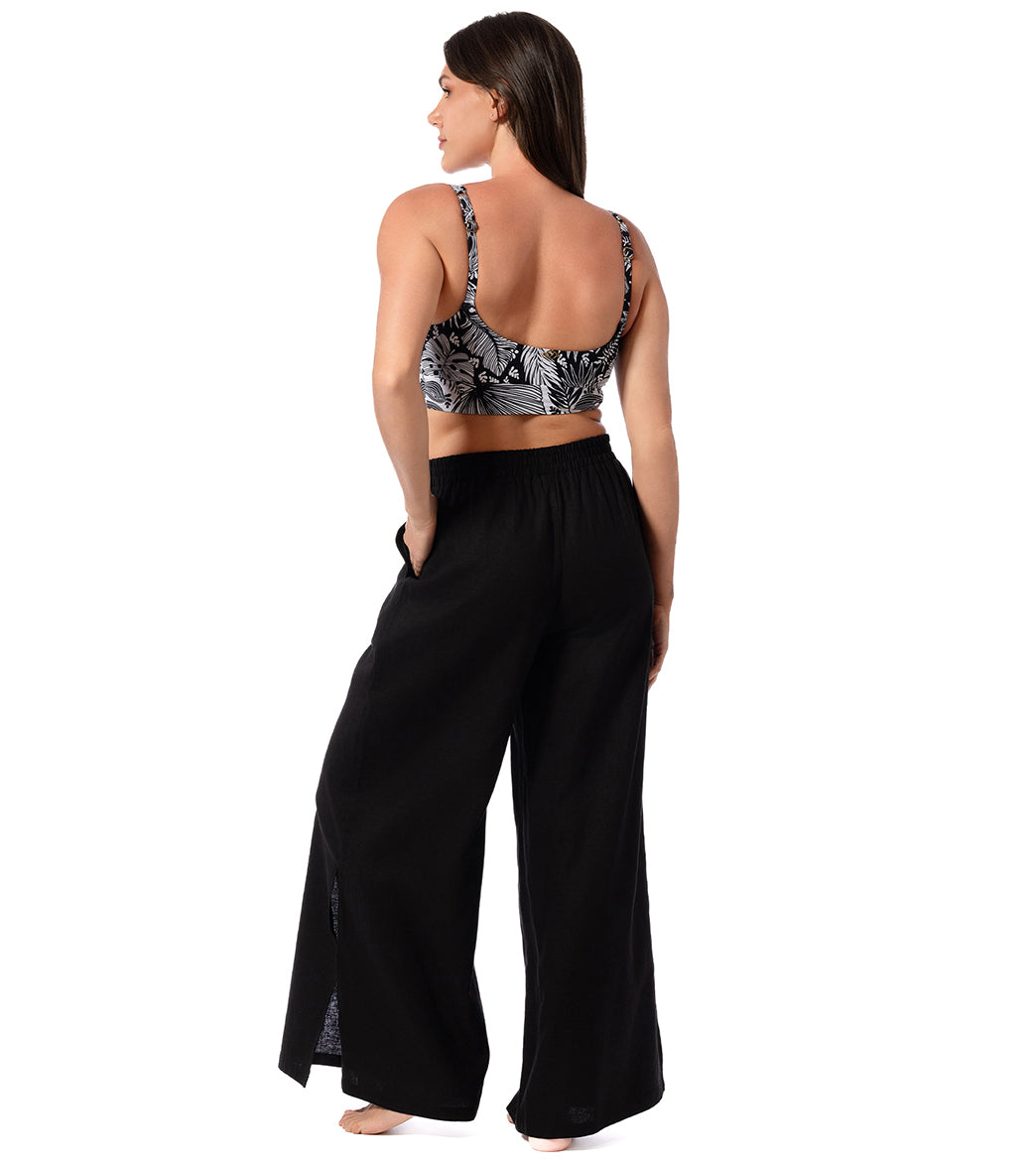 Jantzen Women's Royal Black Josephine Pull On Pant Cover Up、mySite、noshort