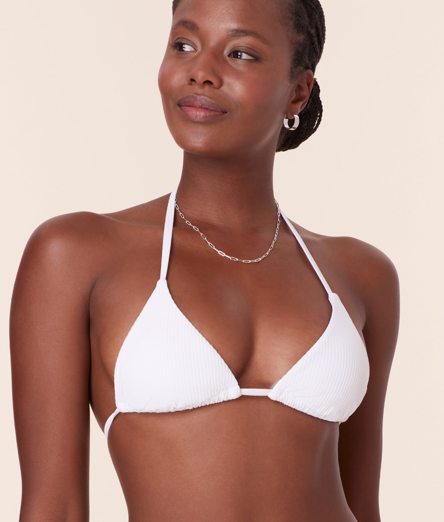  The String Bikini Top - Eco Ribbed - White、mySite、ashleygrahame