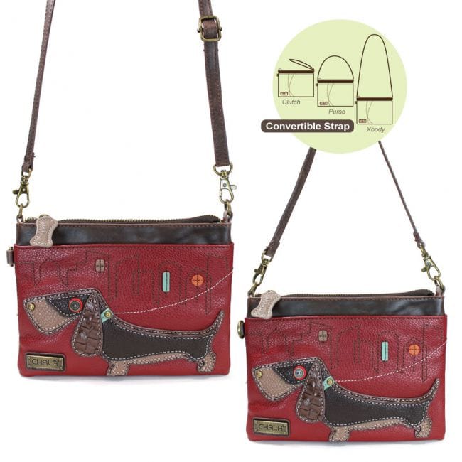 CHALA WIENER DOG - MINI CROSSBODY Burgundy or Indigo、mySite、g9winljtr