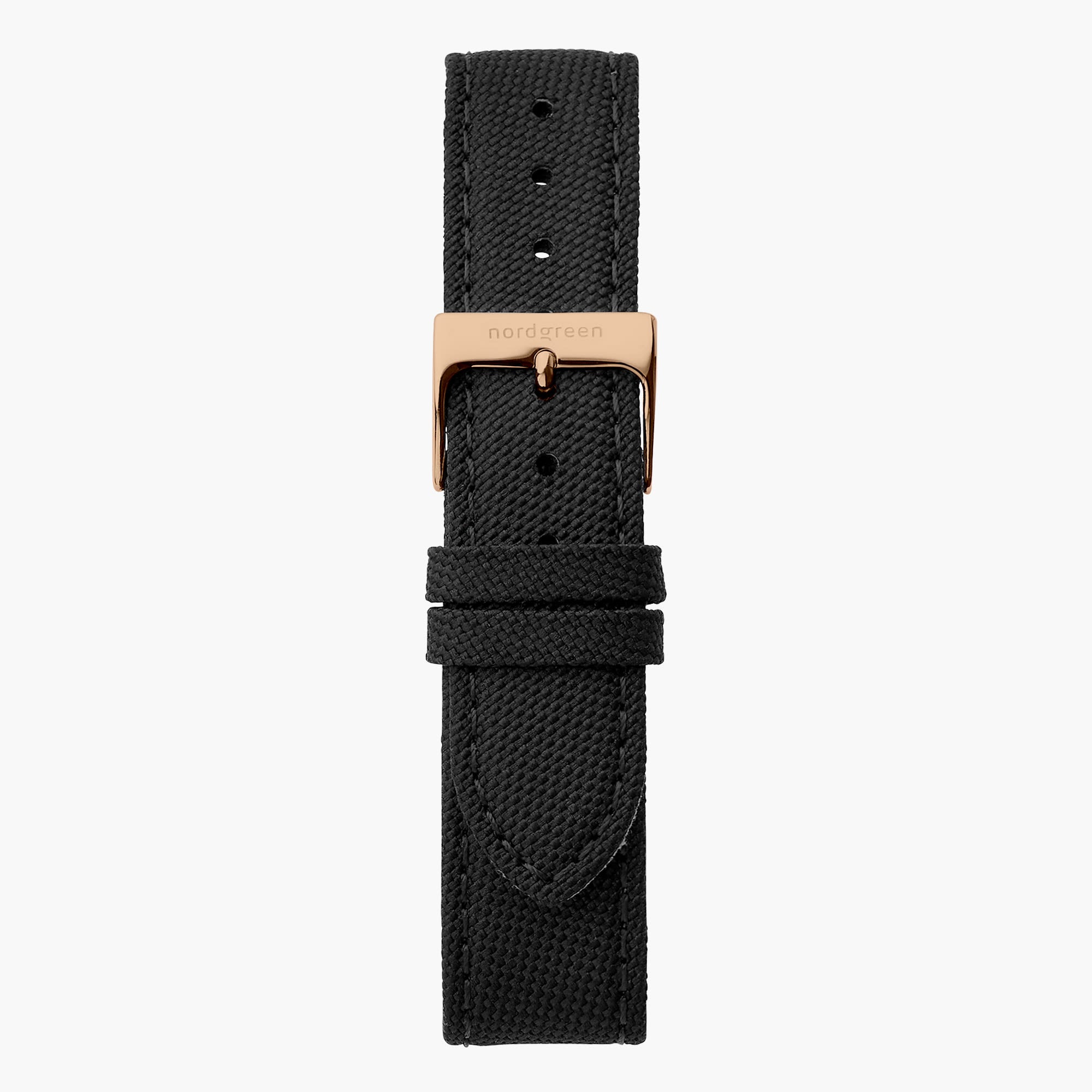 Black Recycled Polyester Strap - Rose Gold - 32mm、mySite、botmansion