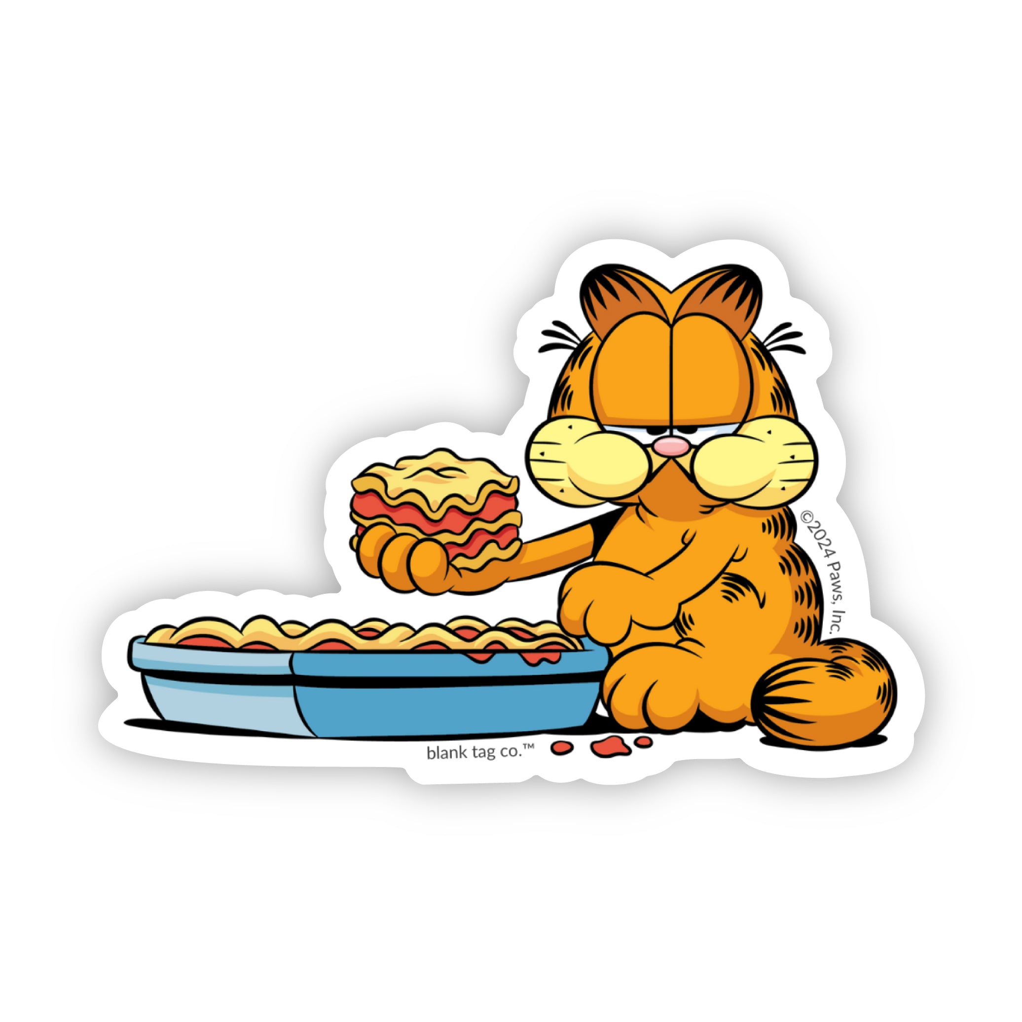  The Garfield Eating Lasagna Vinyl Sticker Decal、mySite、ghnorth