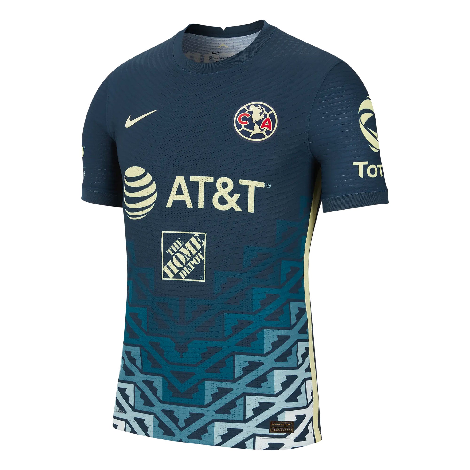 Nike Men's Club America 2021/22 Dri-FIT ADV Away Match Jersey Armory Navy/Lemon Chiffon、mySite、bottomscart