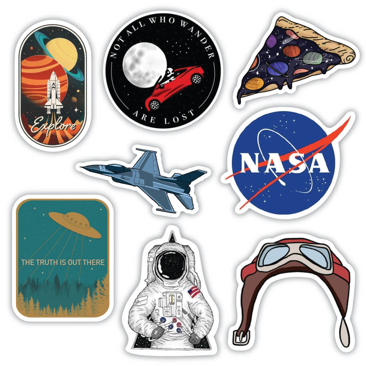  Explorer Sticker Pack: 8 Space & Aviation Designs、mySite、ghnorth