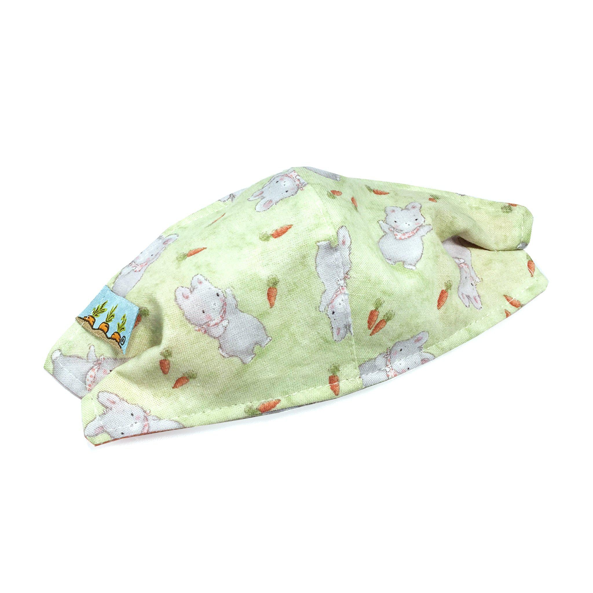 RETIRED - Child Cloth Face Mask - Bloom Bunny with Carrots、mySite、g9winljtr