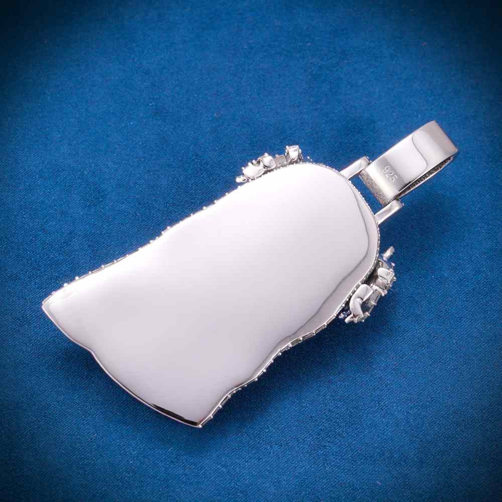 Moissanite Emerald Cut Cluster Jesus Pendant 14K Gold、mySite、hinf8tx79