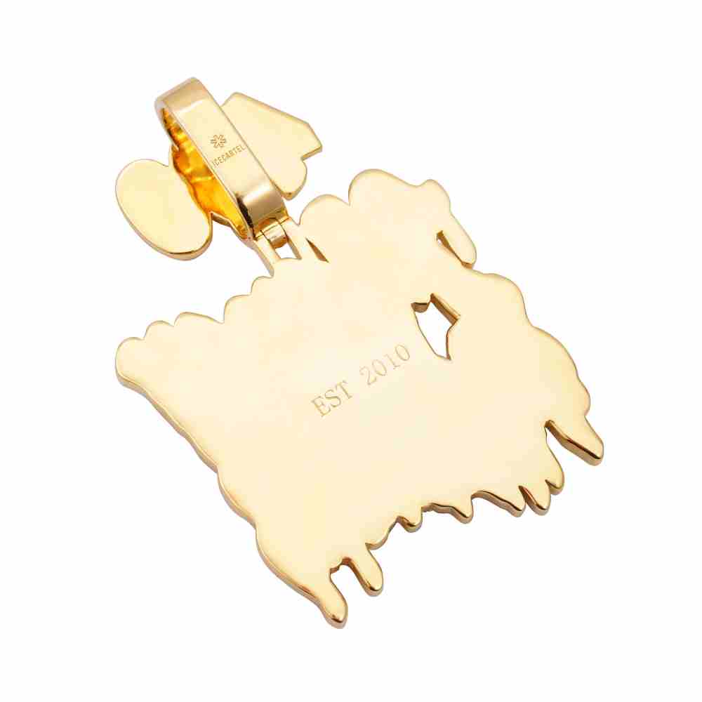 MONEY ATTITUDE Custom Moissanite Pendant 14K Yellow Gold、mySite、hinf8tx79