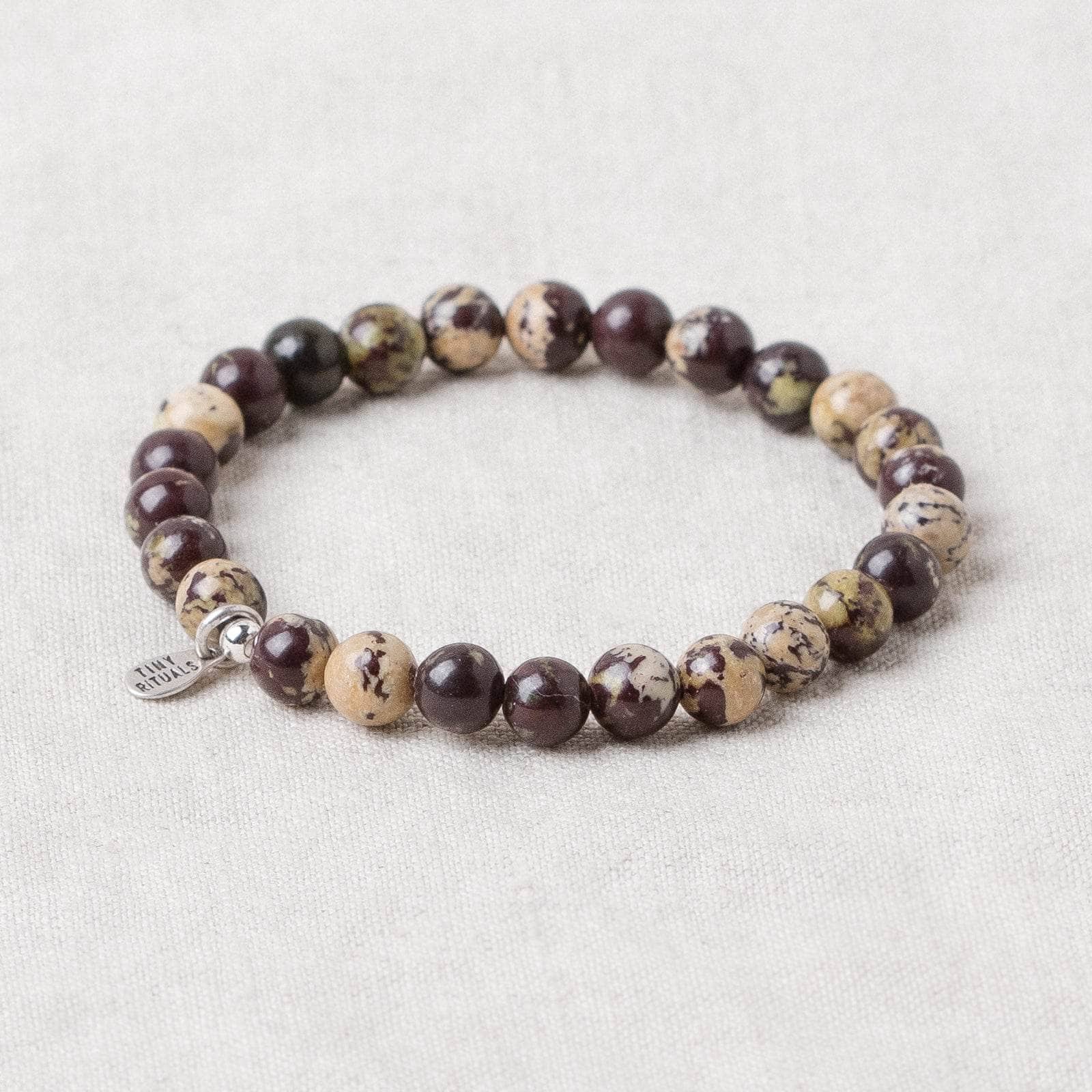 Purple Flower Jasper Energy Bracelet - 6mm、mySite、hinf8tx79