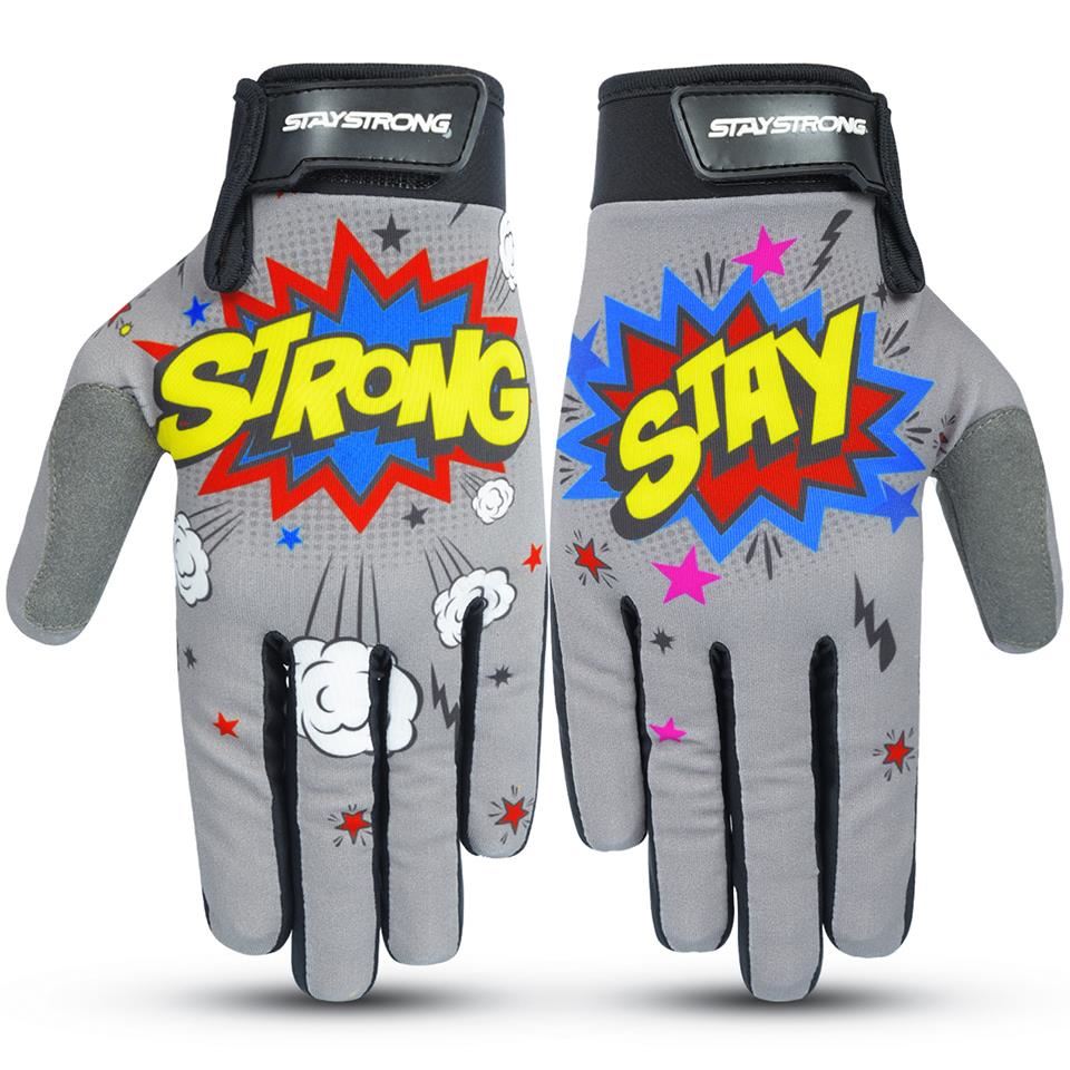  Stay Strong POW Gloves - Grey、mySite、merchandisen