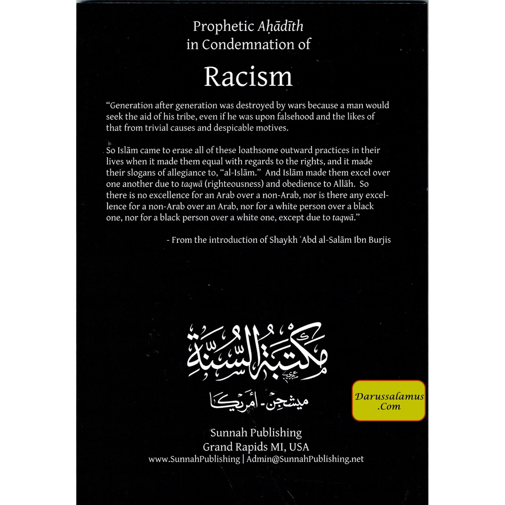 Prophetic Ahadith in Condemnation of Racism By Shaykh Dr. 'Abd al-Salam Ibn Burjis Ibn Nasir Al-'Abd al-Karim、mySite、topwebapps