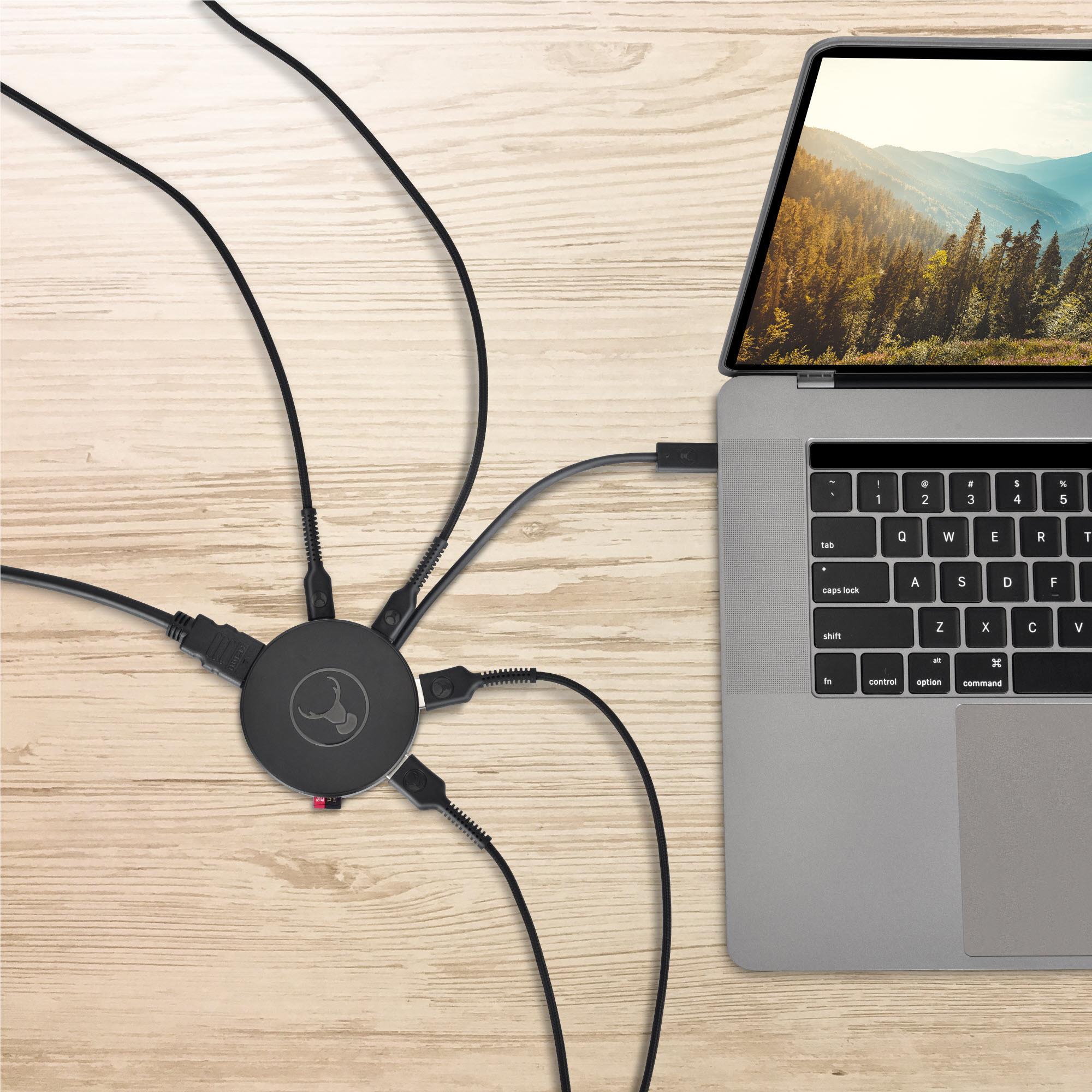 Bonelk USB-C to 6in1 Multiport Travel Hub (Black)、mySite、camillekostekn