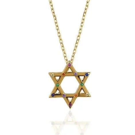 Rainbow Crystal Star of David Necklace、mySite、topwebapps