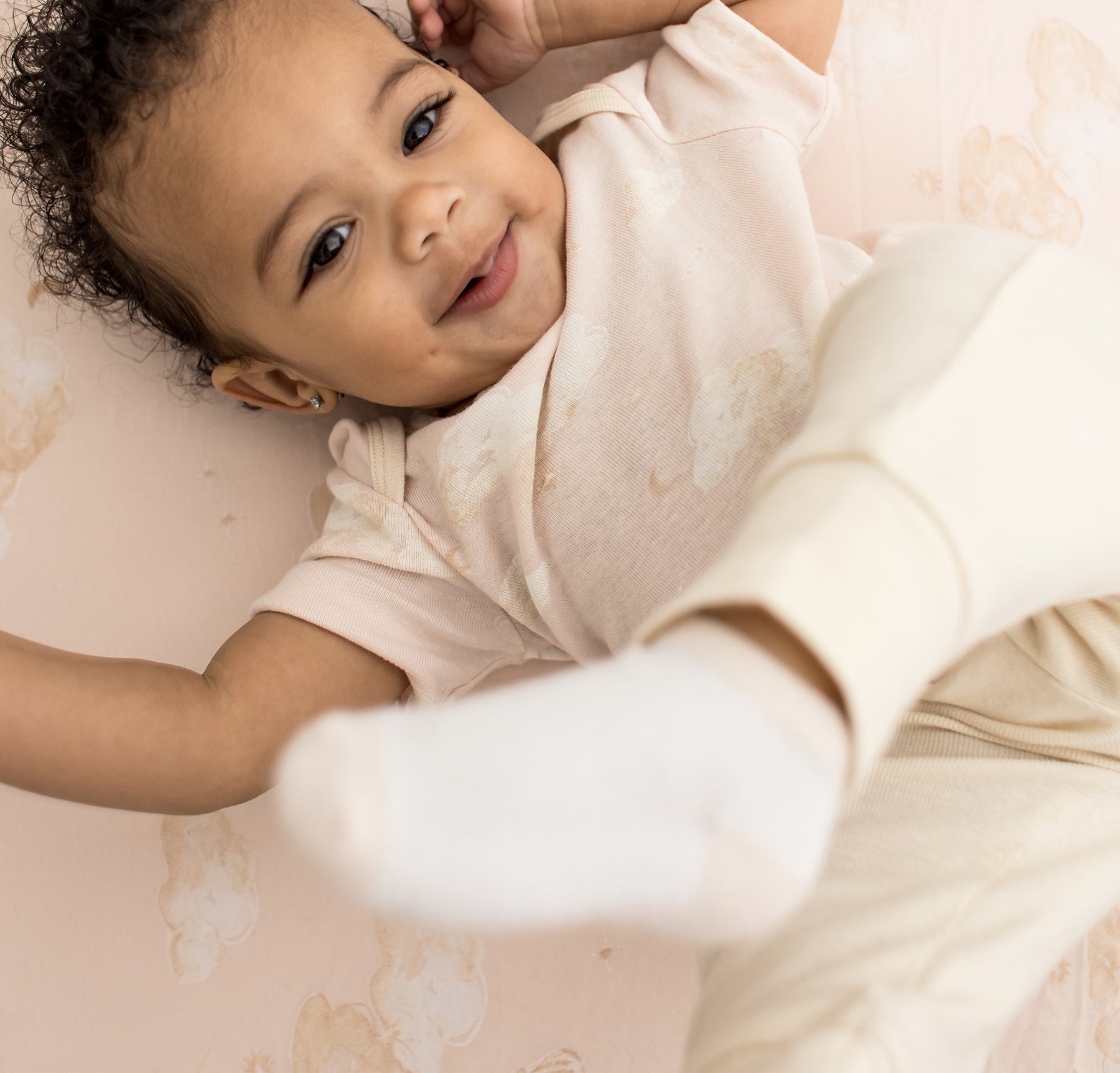 Whimsical Floral Organic Short Sleeve Bodysuit & Pant Set 3 Pack、mySite、g9winljtr