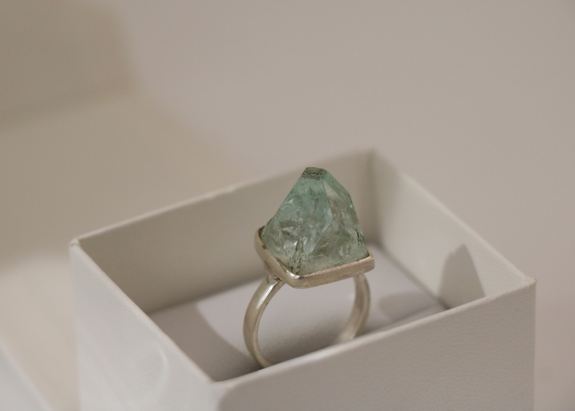 Raw Green Apophyllite Ring (Sterling Silver)、mySite、topwebapps