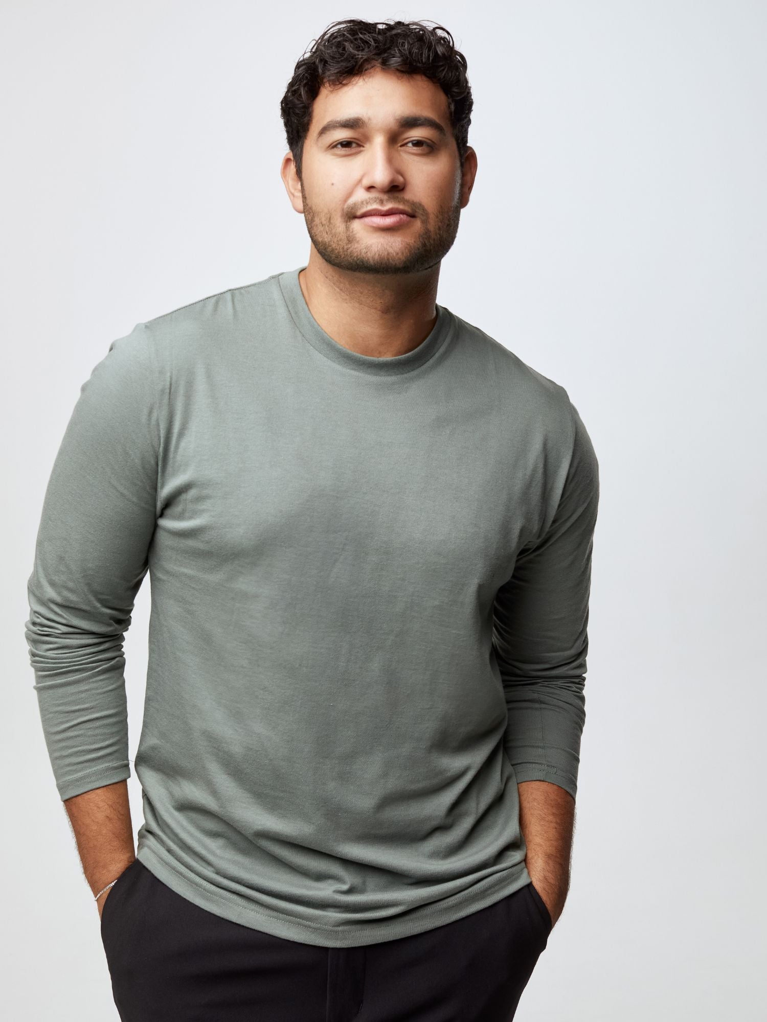  Mercury Green Long Sleeve Crew Neck、mySite、ghnorth