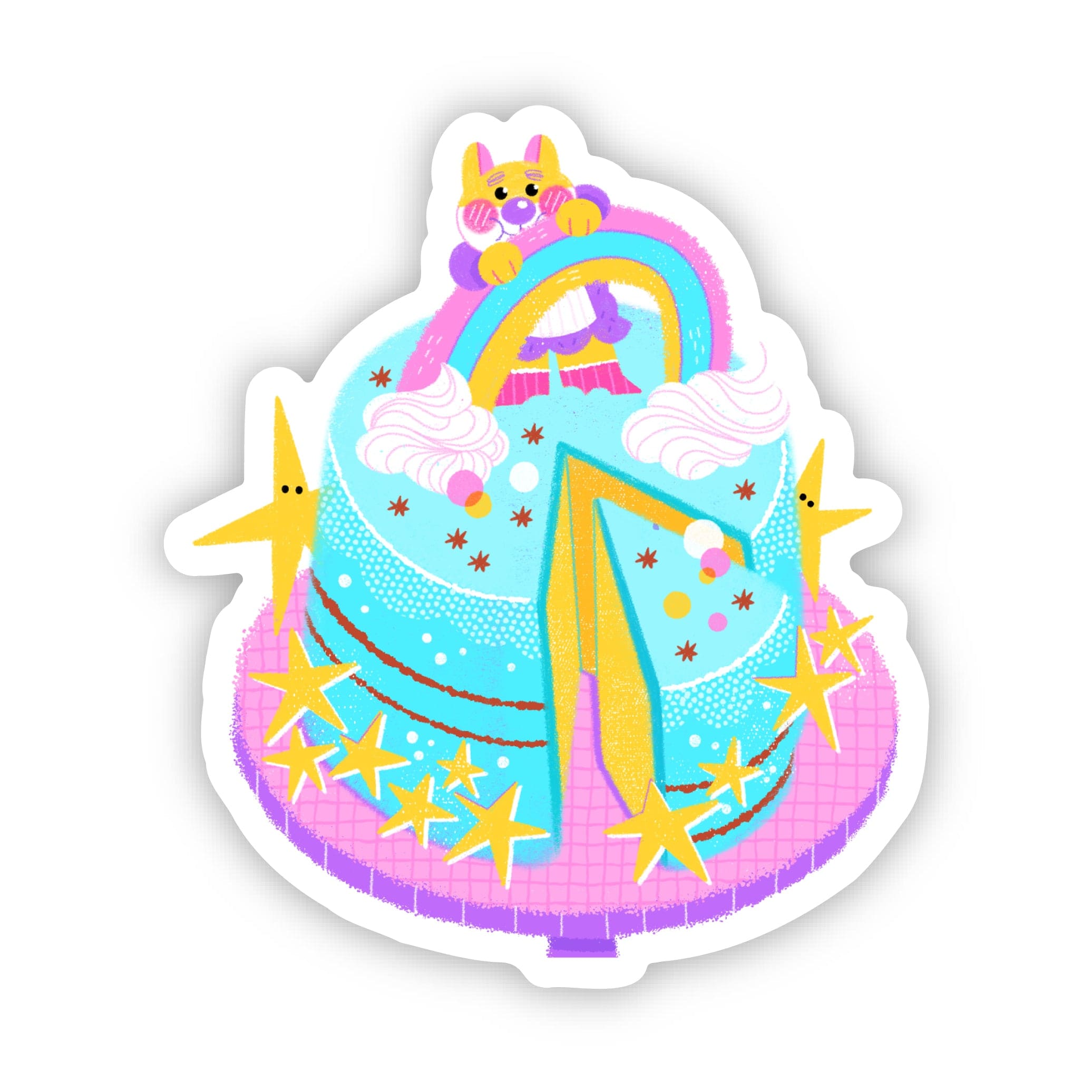  Rainbow Birthday Cake Sticker、mySite、elrpsem3k