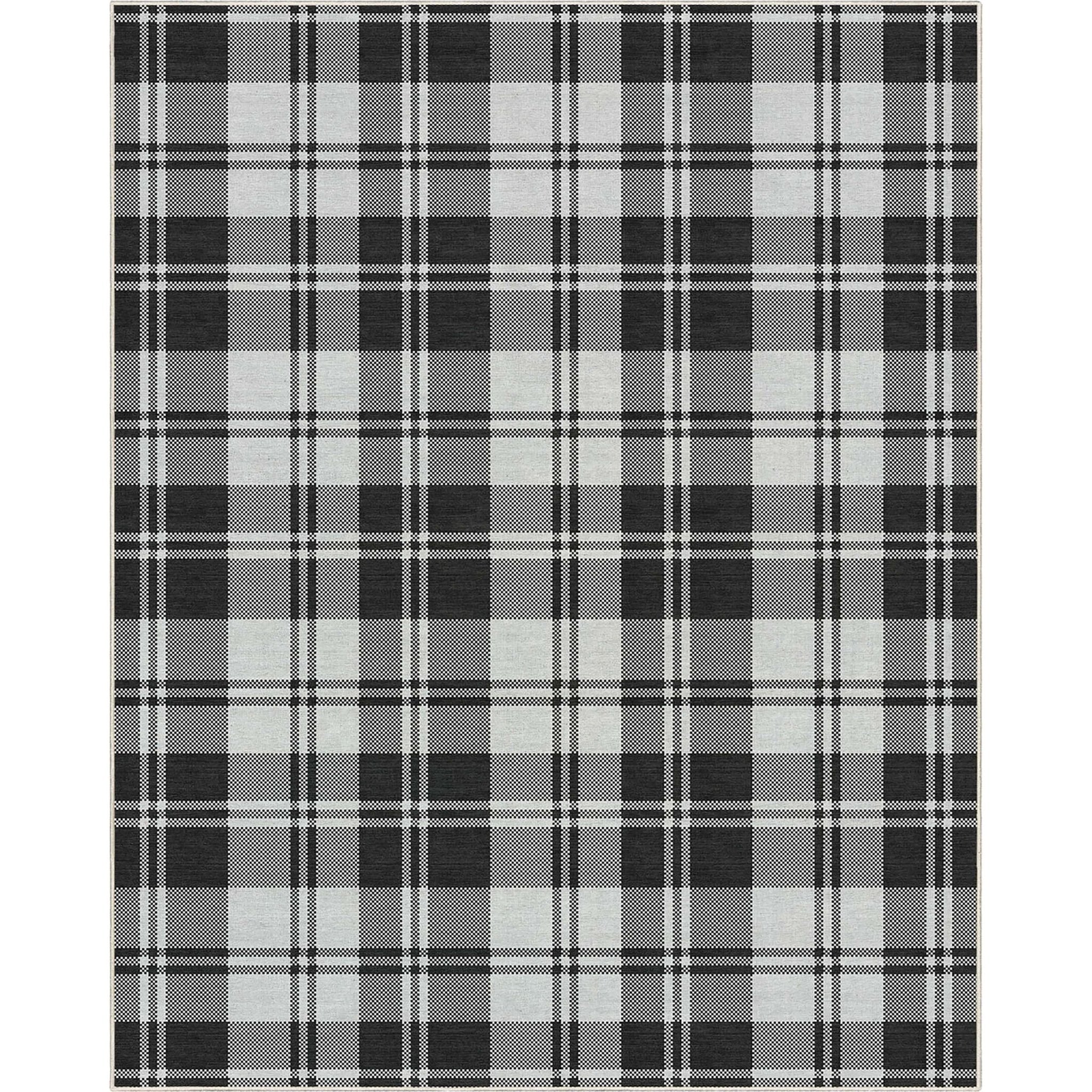 Plaid Modern Geometric Boxes Flat-Weave Rug、mySite、gigharbornorthrealestate