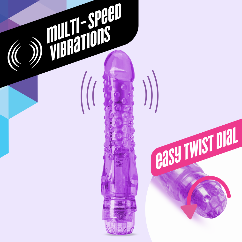 Naturally Yours By Blush® | Bump n Grind Realistic Purple 6.25-Inch Vibrator、mySite、bottomscart