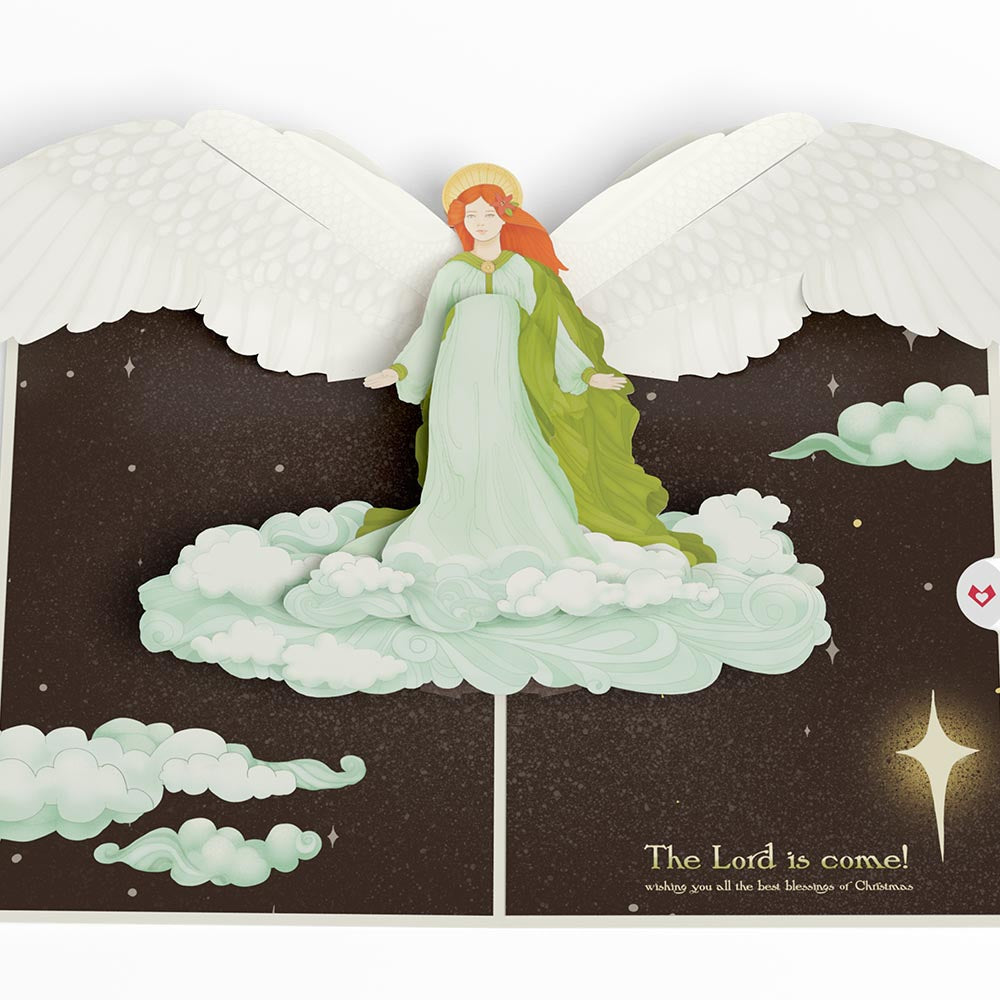 Joy to the World Christmas Angel Pop-Up Card、mySite、solidvoid