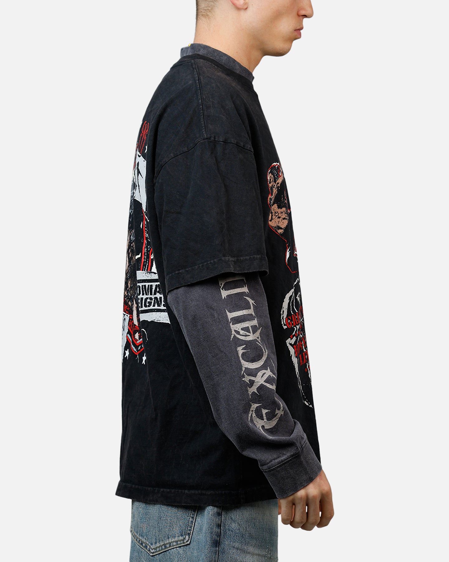 Culture Kings X WWE Roman Reigns Wrestlemania XLI Vintage T-Shirt Black Acidwash、mySite、zt4zffjzw