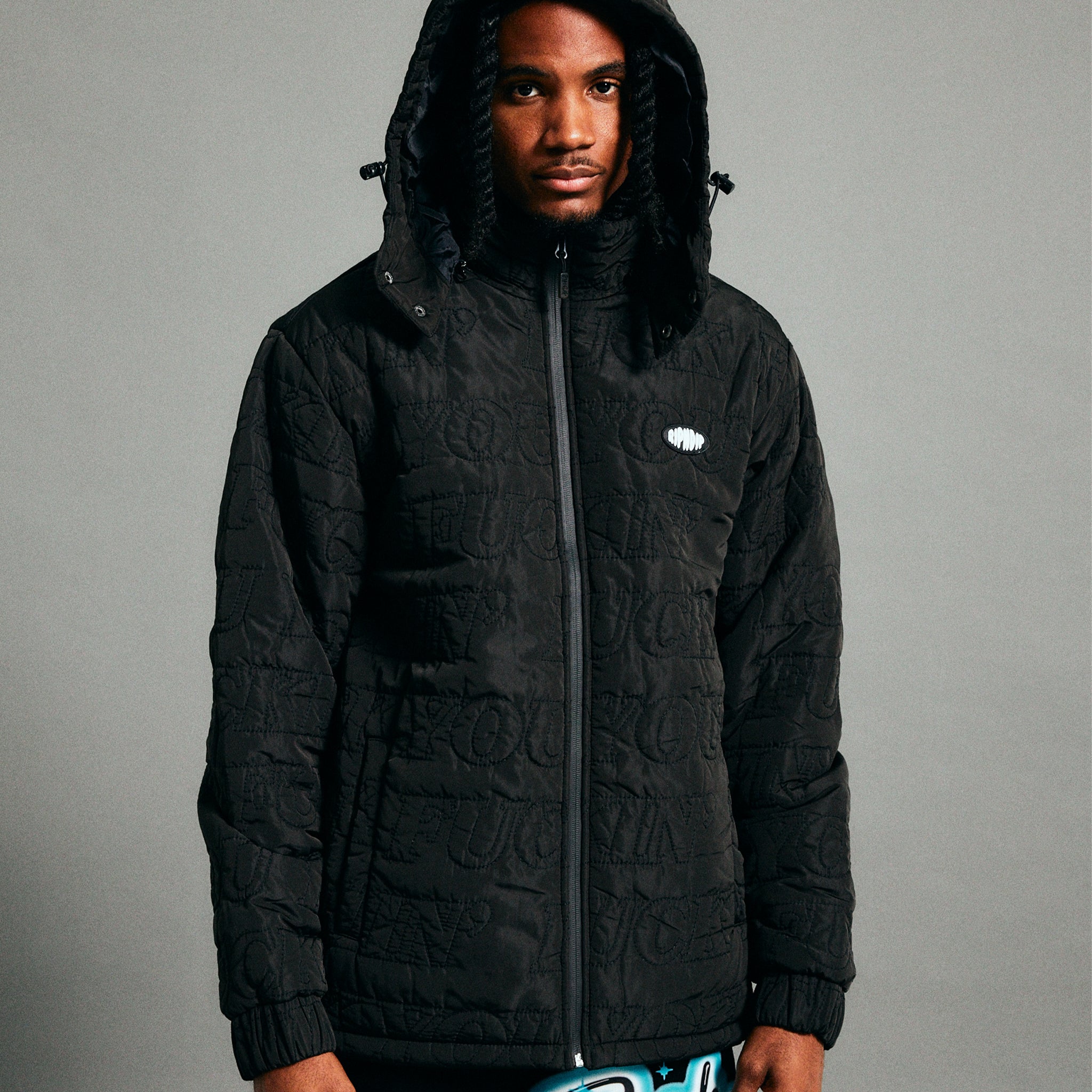  Fuckin Fuck Puffer Jacket (Black)、mySite、merchandisen