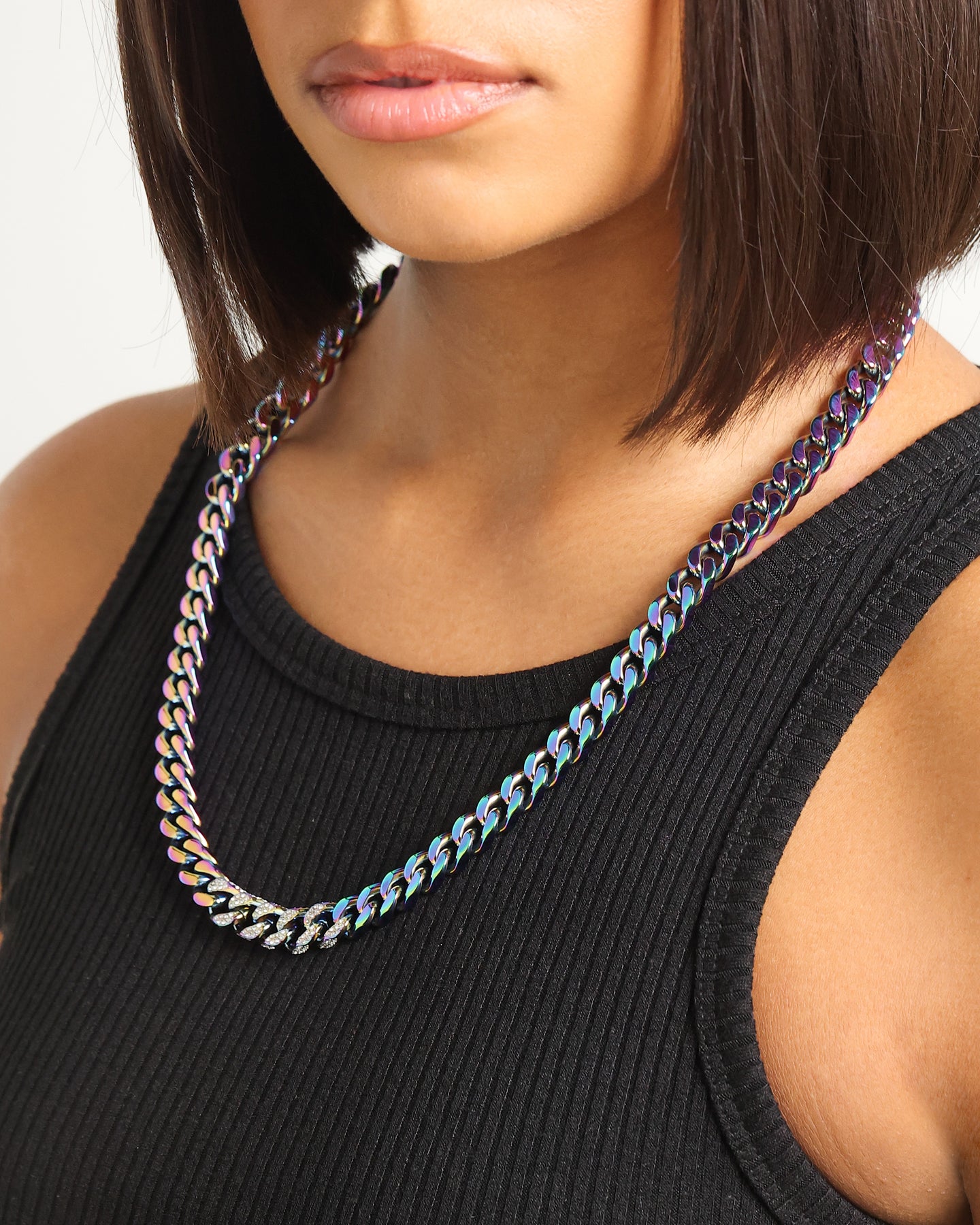 Guess Mainline 23 8mm Curb Chain Iridescent、mySite、zt4zffjzw