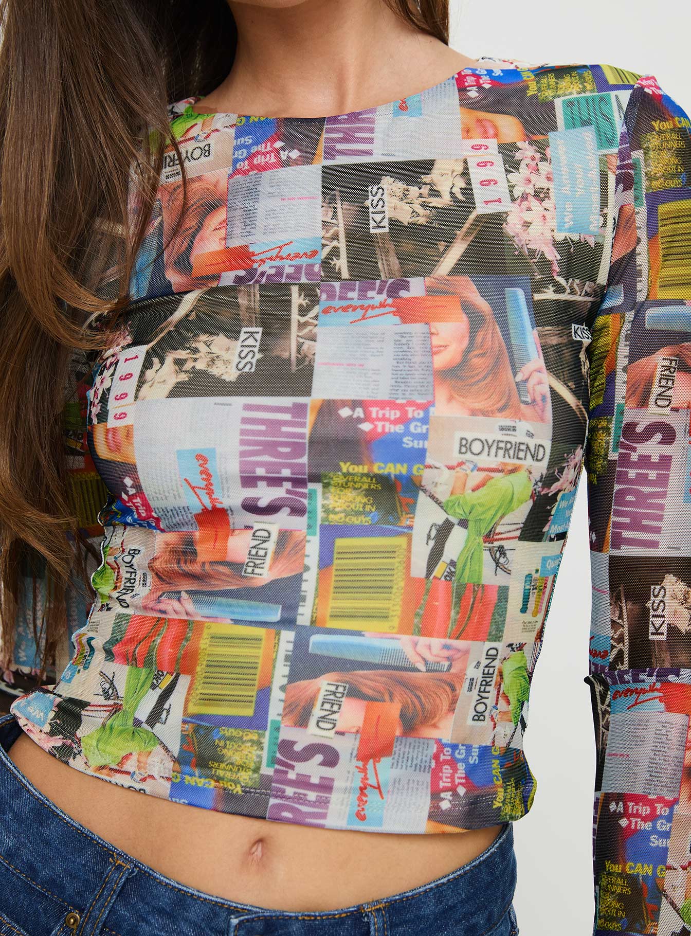 Kaelen Long Sleeve Top Multi、mySite、solidvoid