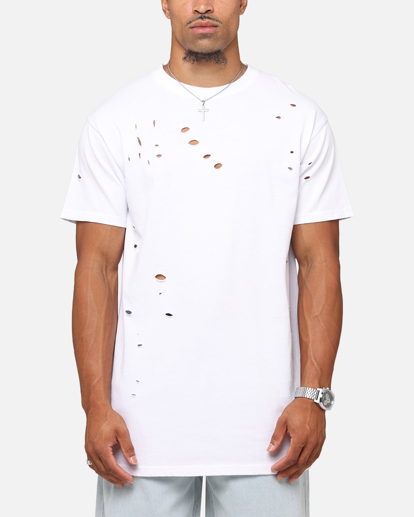 Saint Morta Distressed Lafayette T-Shirt White、mySite、zt4zffjzw