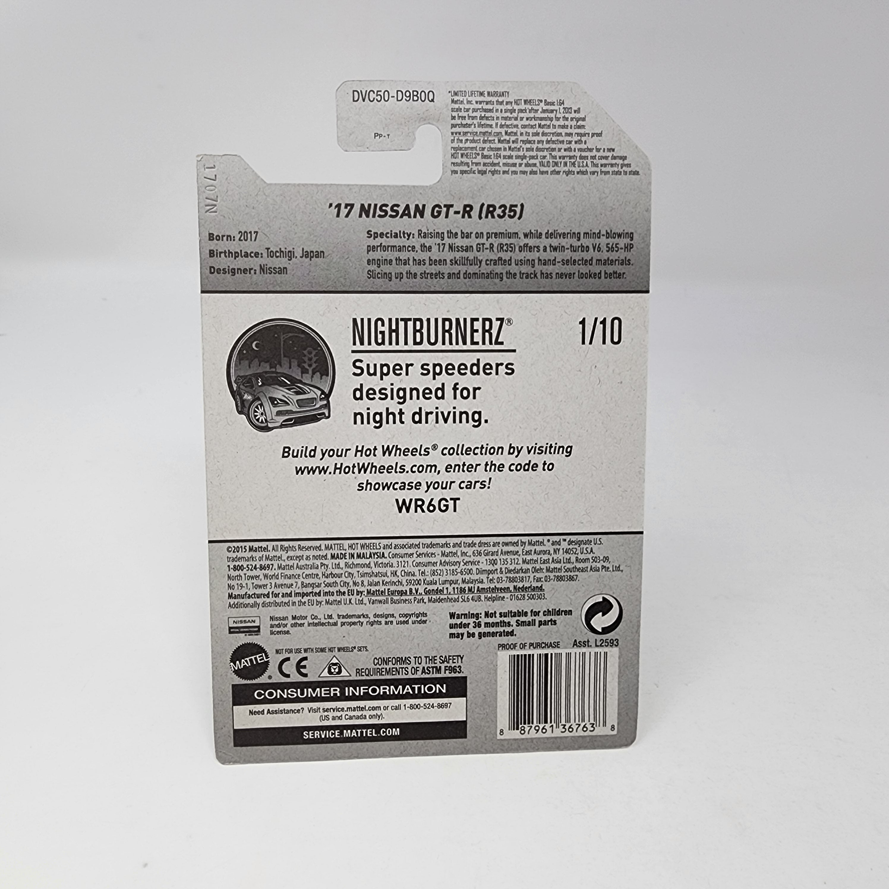 '17 Nissan GT-R R35 #364 * Grey * Hot Wheels 2017 w/ Factory Holo、mySite、hgirdovlk