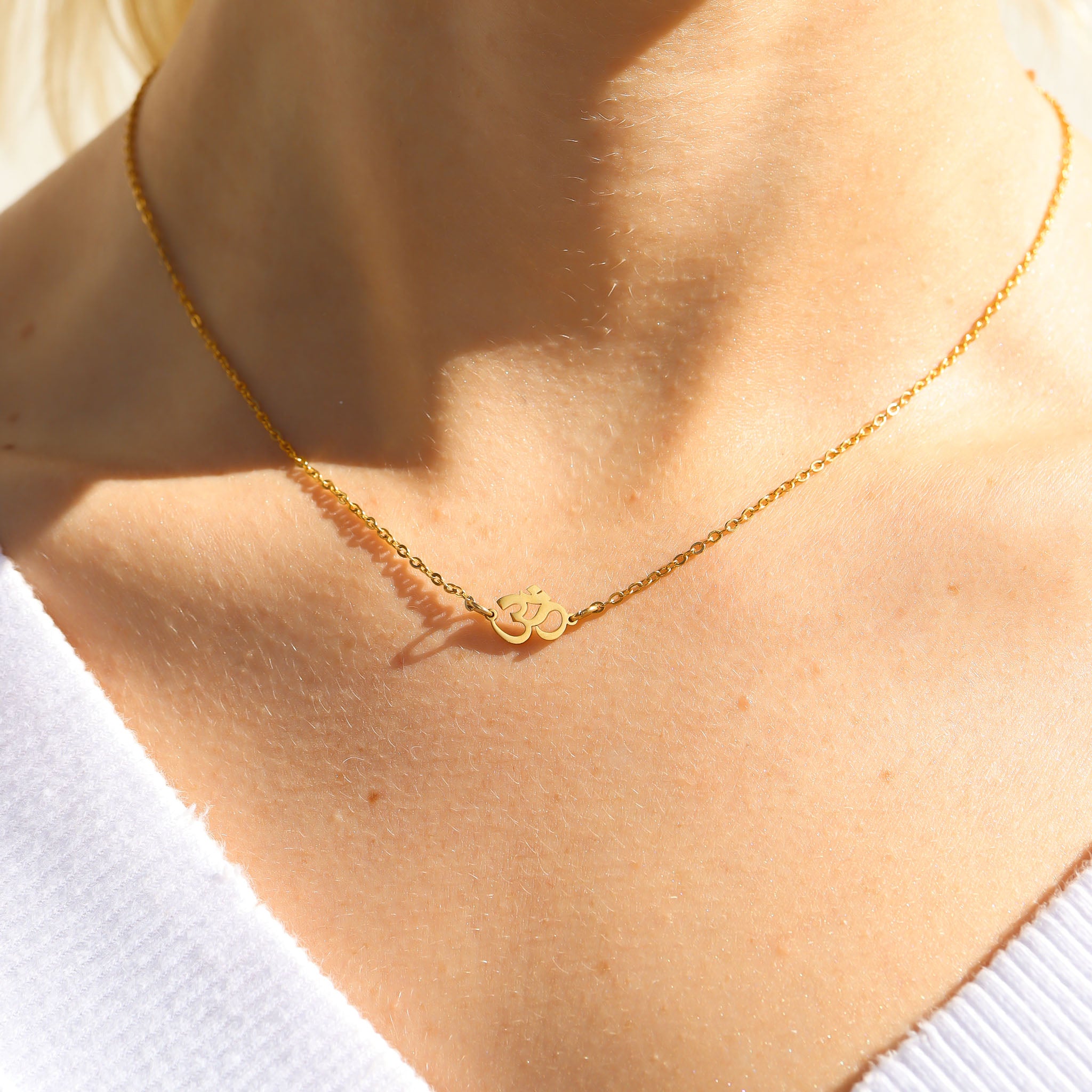 18K Gold Stainless Steel Om Connector Charm / PDL0175、mySite、dreamappss