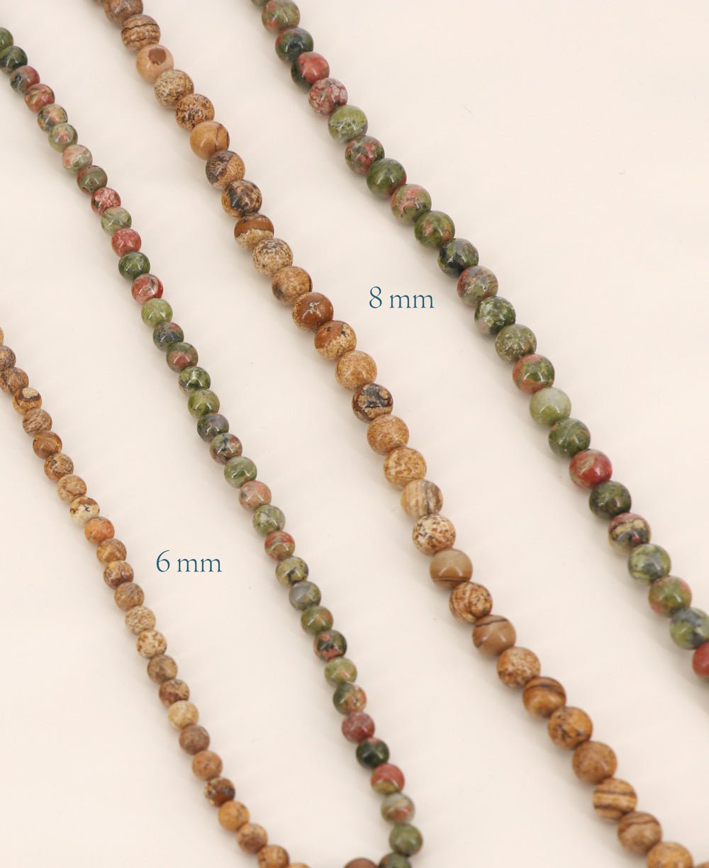 Unakite And Picture Jasper 108 Beads Meditation Mala、mySite、topwebapps