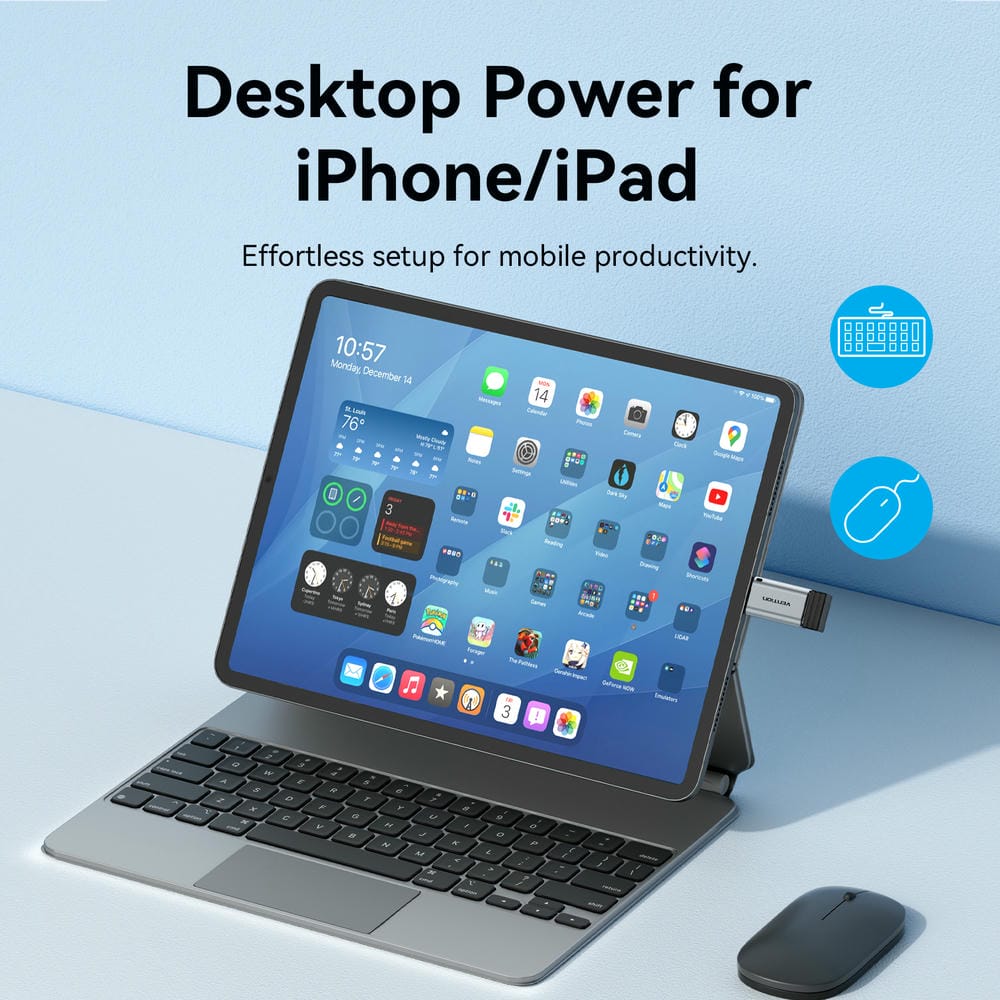 Vention USB-A Female to Lightning Male OTG Adapter、mySite、fannypackpong