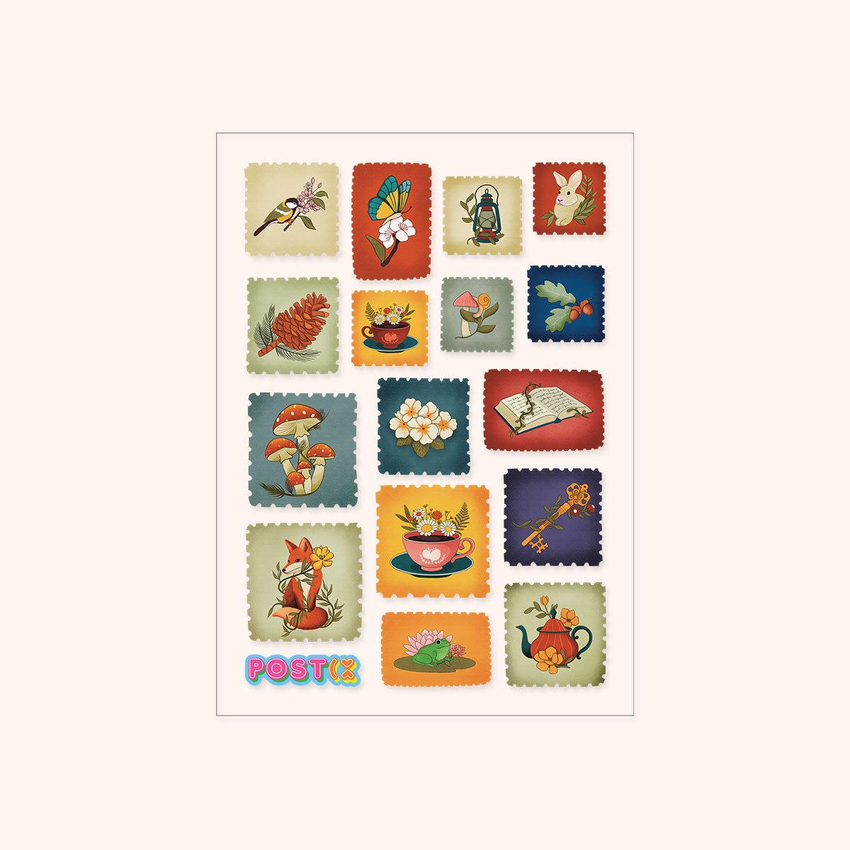  Woodland Stamps A6 Transparent Sticker Sheet、mySite、ghnorth