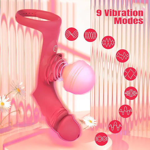Finger Rose Vibrator with Dual Stimulation
