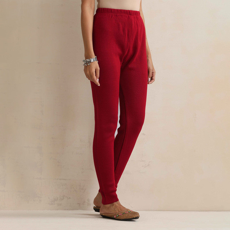 Woolen Solid Leggings For Women | Red、mySite、camillekostekn