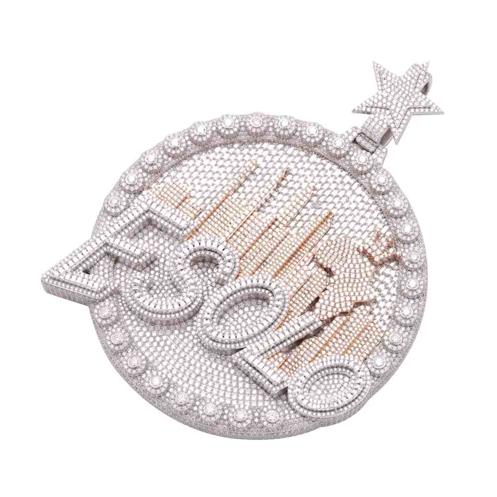 Moissanite Custom ESOLO Circle Pendant 14K Gold、mySite、hinf8tx79