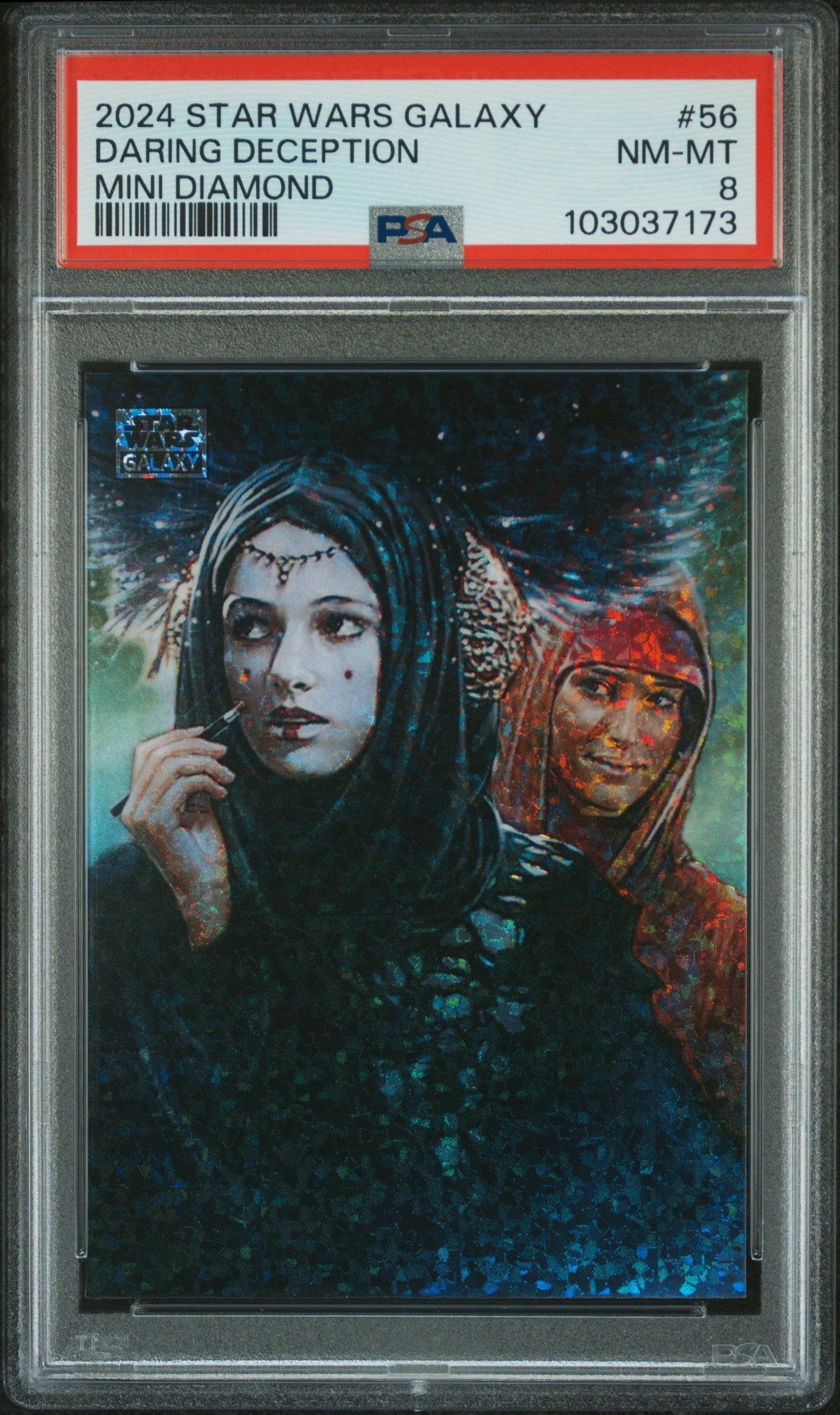 Daring Deception #56 Mini Diamond PSA 8 Topps Chrome Star Wars Galaxy 2024、mySite、waistdrama