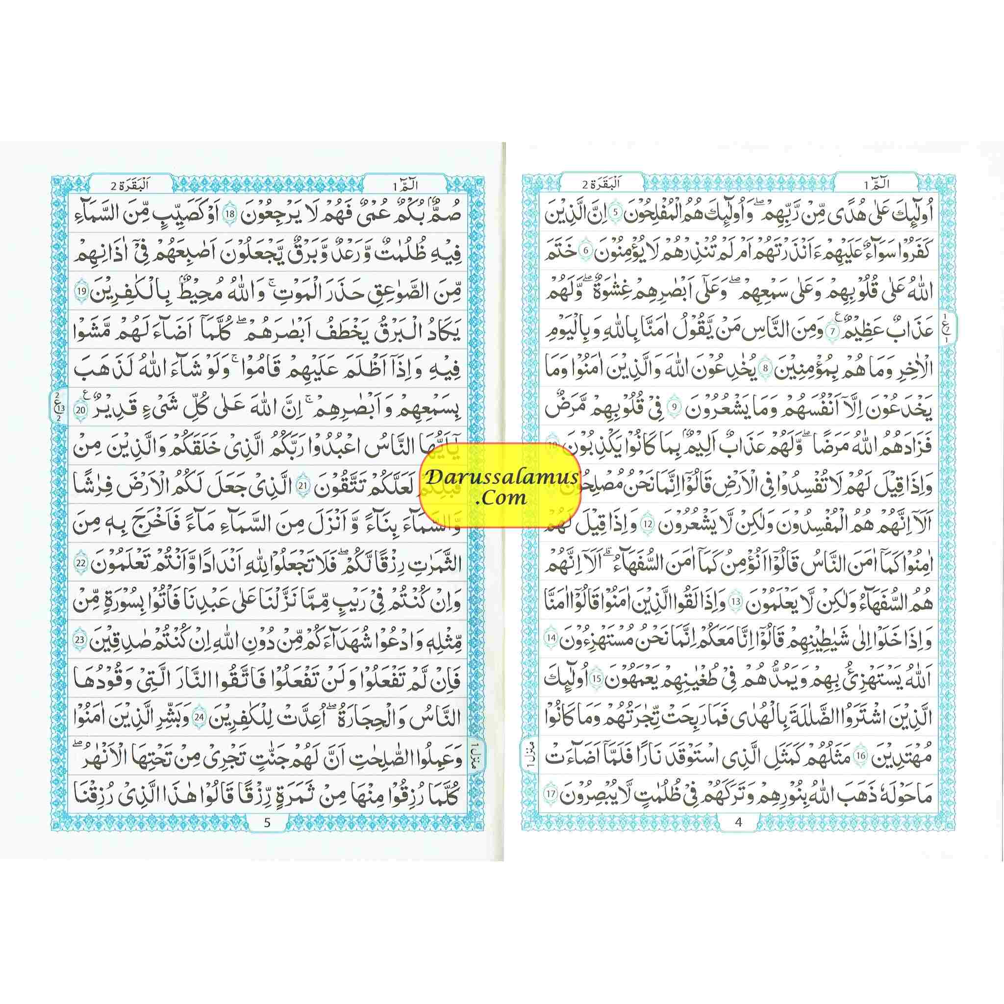 The Quran Arabic Only , 16 Lines Pakistani / Indian/ Persian Script For Huffaz (Size 7.9 x 5.6 Inch) (Ref 6) Cream Paper Medium Size、mySite、topwebapps