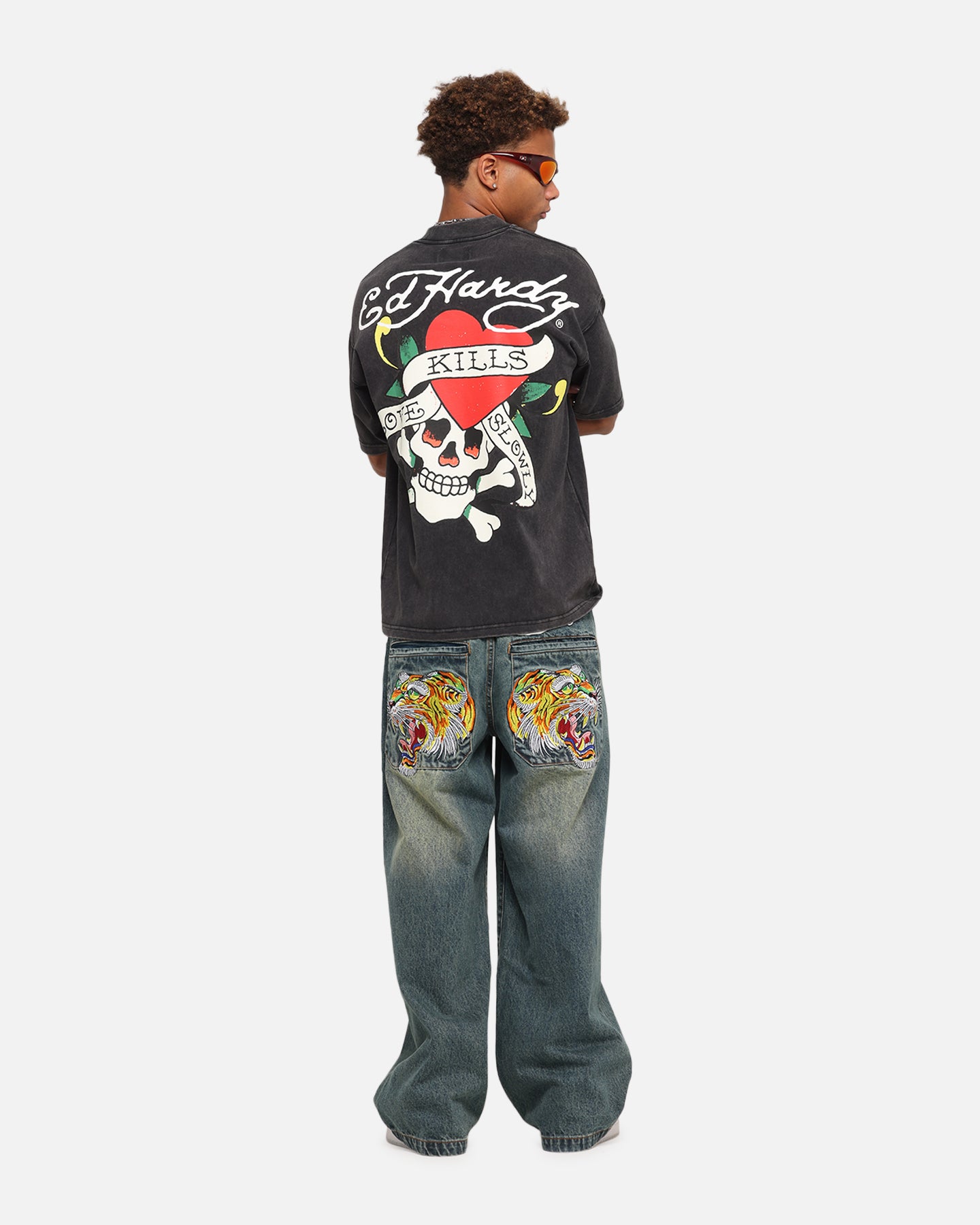 Ed Hardy Love Kills Oversized T-Shirt Black、mySite、zt4zffjzw