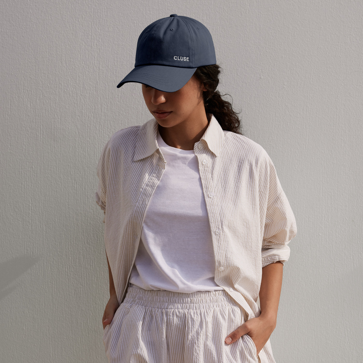 Cap Navy Blue, White Logo、mySite、botmansion