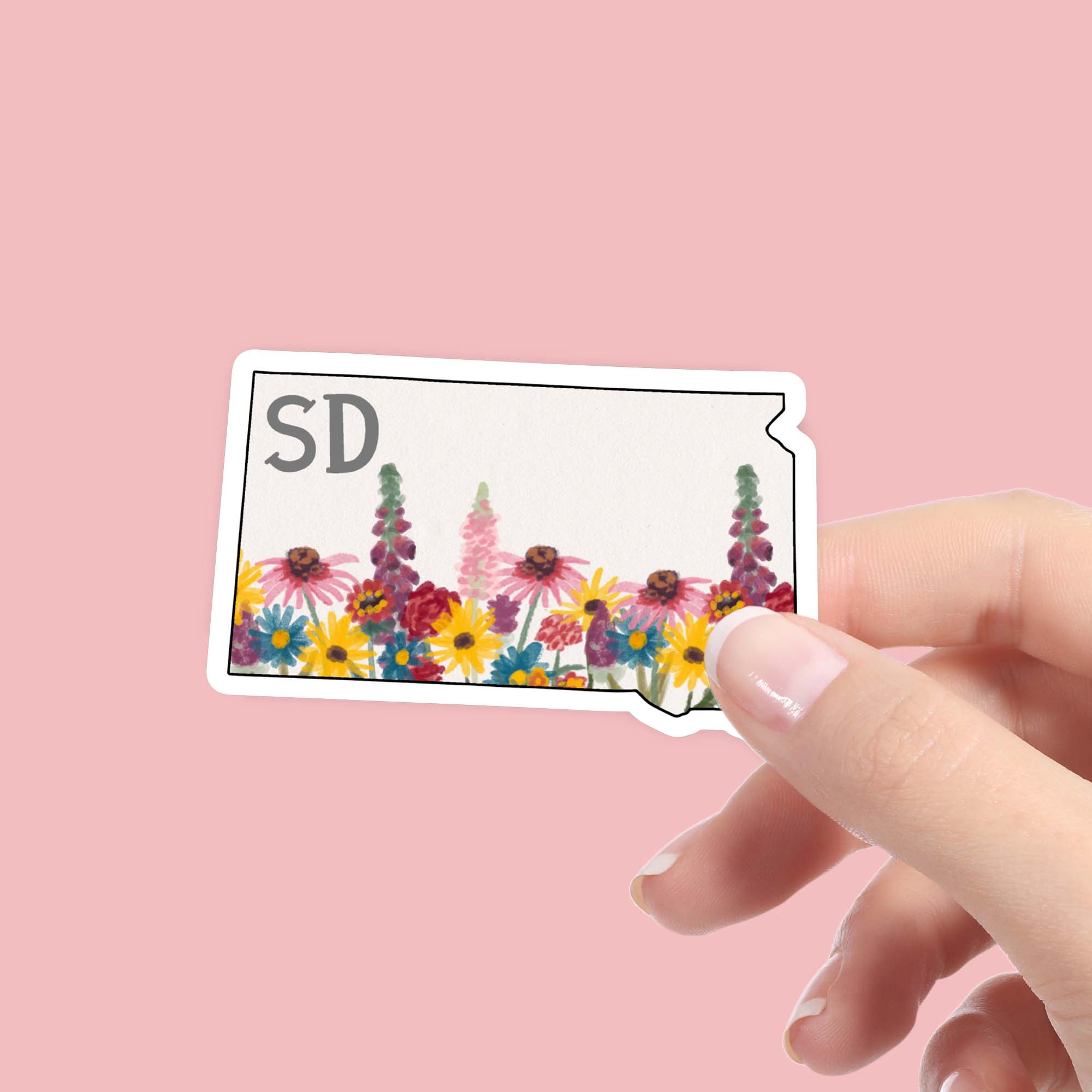  South Dakota Painterly Pattern Sticker、mySite、ghnorth