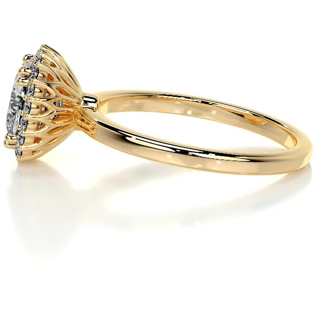 Bailey Diamond Engagement Ring -18K Yellow Gold、mySite、hinf8tx79