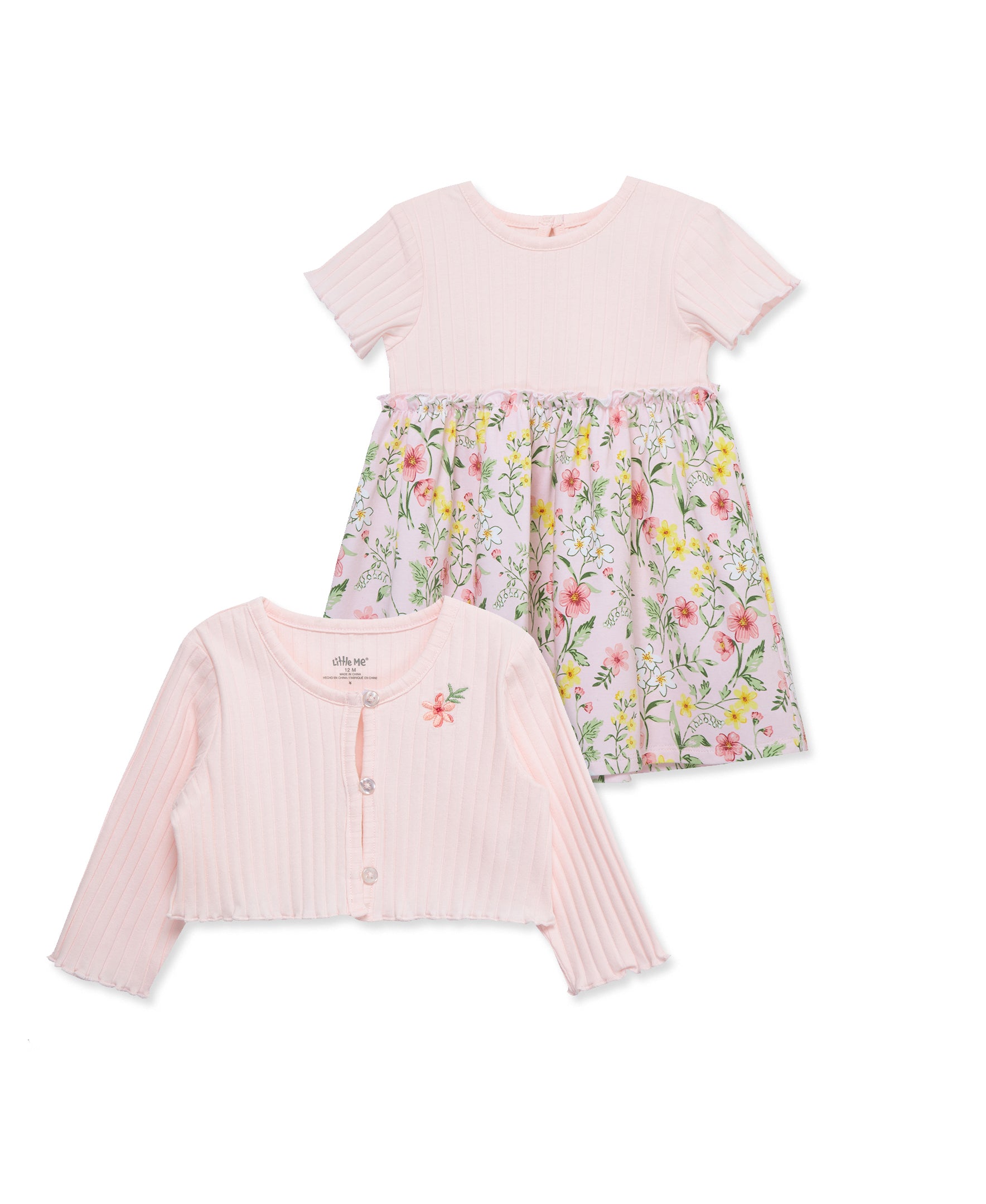  Pink Floral Knit Dress Set (12M-24M)、mySite、layawaytickets