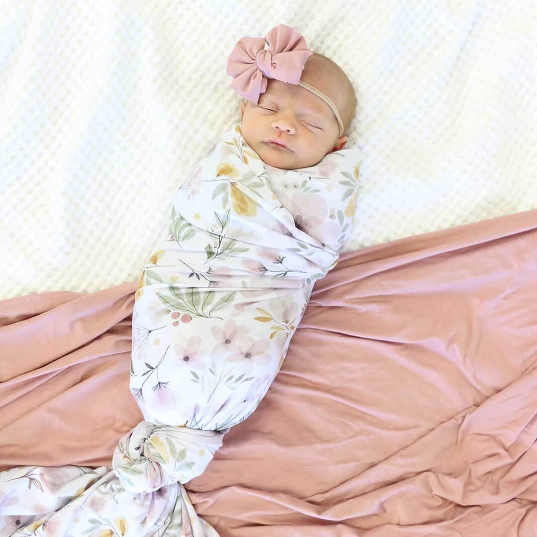 Maeve's Mauve & Mustard Floral Oversized Swaddle Blanket、mySite、layawaytickets