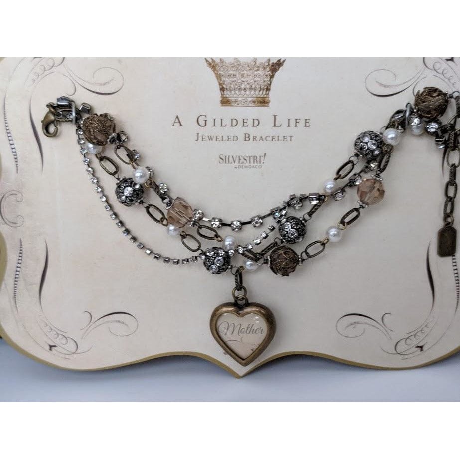 Hand Crafted, Layered Vintage look Bracelet for Moms-Beautiful Gift by Guilded Life、mySite、g9winljtr