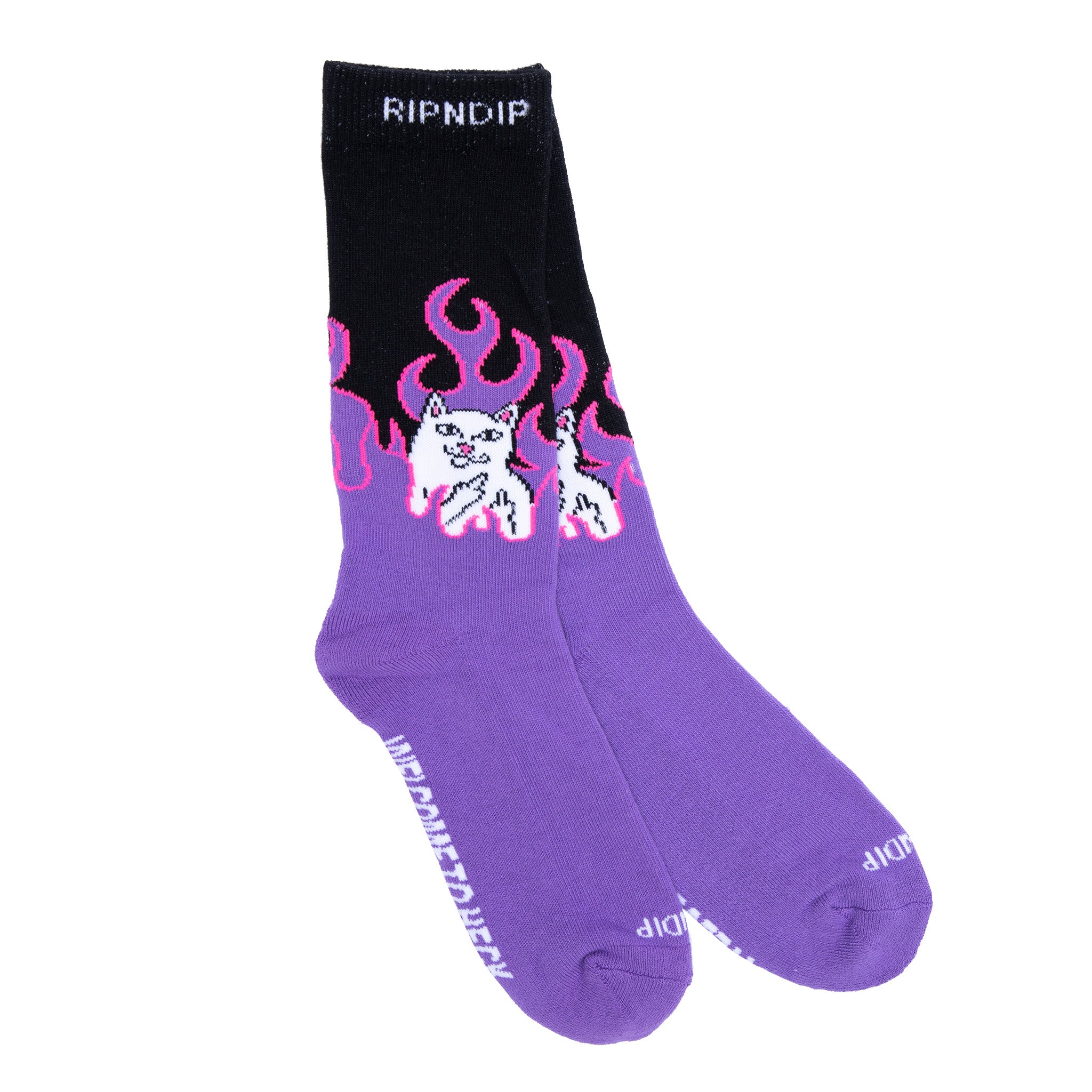  Welcome To Heck Socks (Black/Purple)、mySite、merchandisen