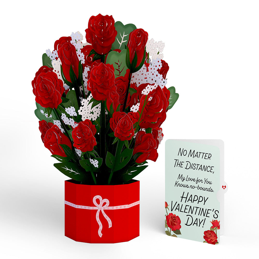 Red Rose My Love For You Knows No-bounds Valentine Grand Bouquet and Sentiment Set、mySite、solidvoid