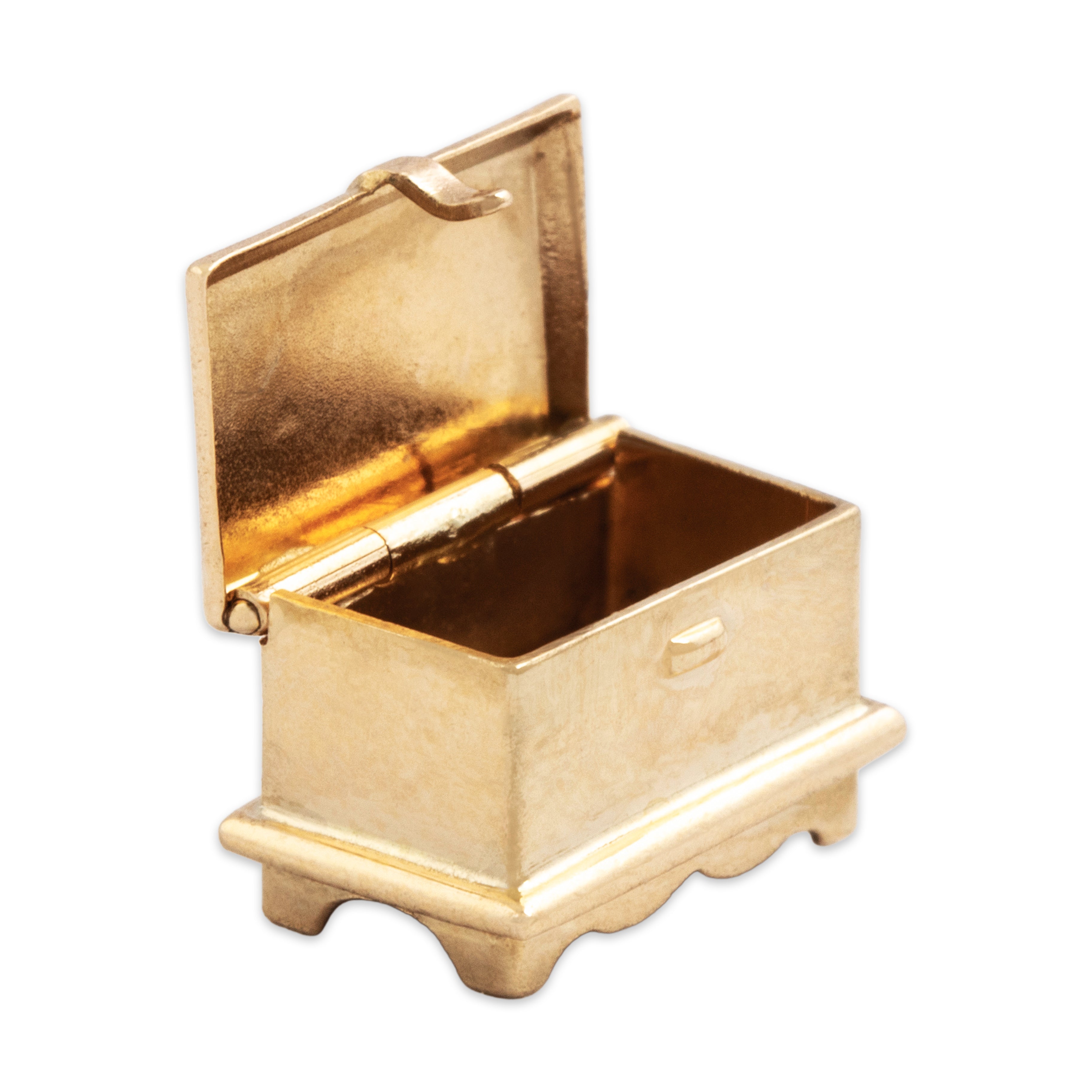 Vintage 14k Yellow Gold Hinged Hope Chest Charm / Pendant、mySite、hinf8tx79